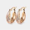 Joyeria Joyeria La Esmeralda Aretes | Aretes Oval Con Acabado F5Nb-Te502000