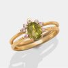 Anillos De Compromiso Joyeria La Esmeralda | Anillo Peridoto (Agosto) Con Ensamble De Corona Con Diamantes