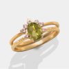 Anillos De Compromiso Joyeria La Esmeralda | Anillo Peridoto (Agosto) Con Ensamble De Corona Con Diamantes