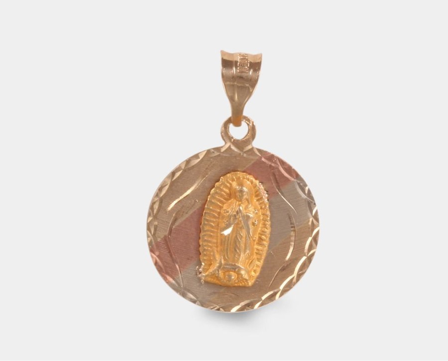 Joyeria Joyeria La Esmeralda Medallas | Medalla Virgen Maria Oro Florentino 10K My5B-0945